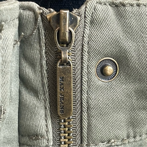 Max Studios Olive Green Soft Twill Utility Jacket Size Lg - Picture 5 of 10